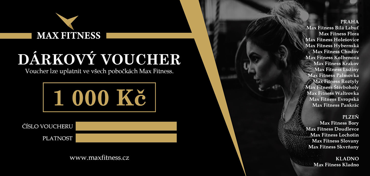 Dárkový poukaz do poboček Max Fitness