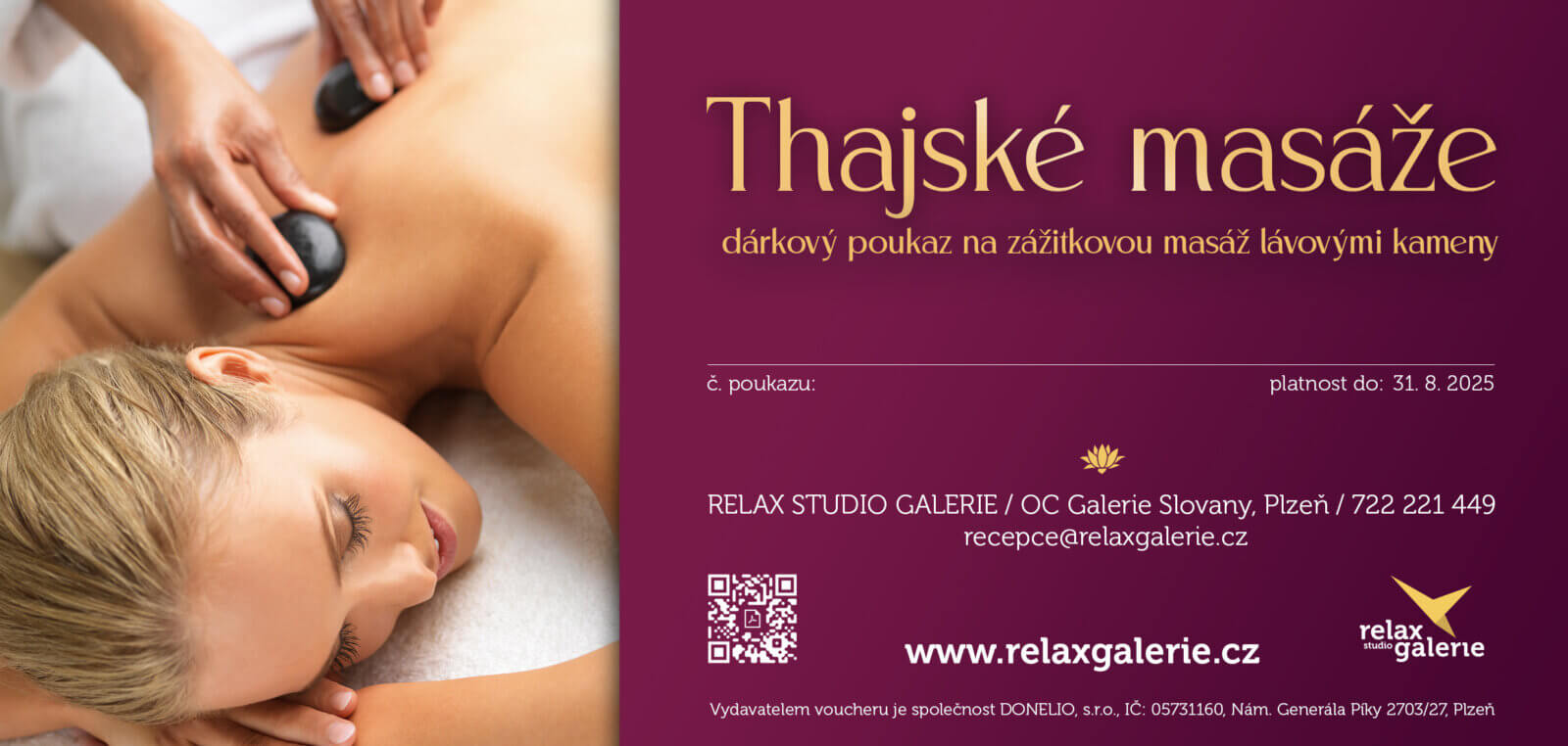 Zážitková thajská masáž v Relax Studiu Galerie