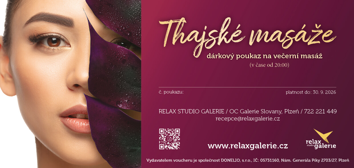 Večerní thajská masáž v Relax Studiu Galerie