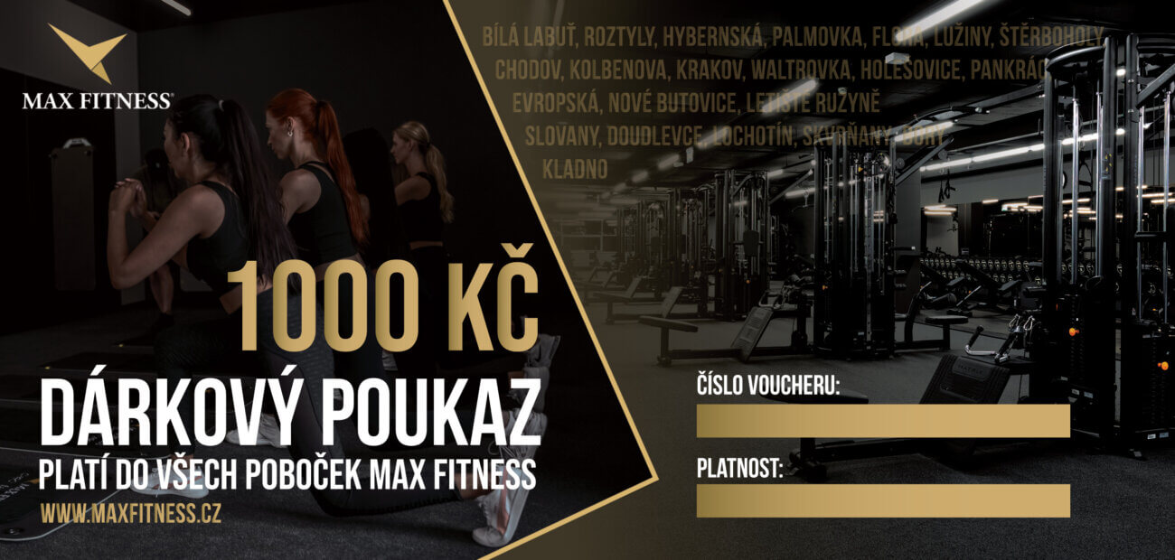 Dárkový poukaz do poboček Max Fitness