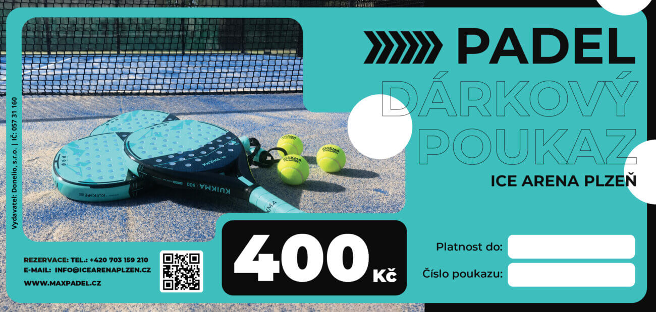 Padel na kurtech Ice Arena Plzeň