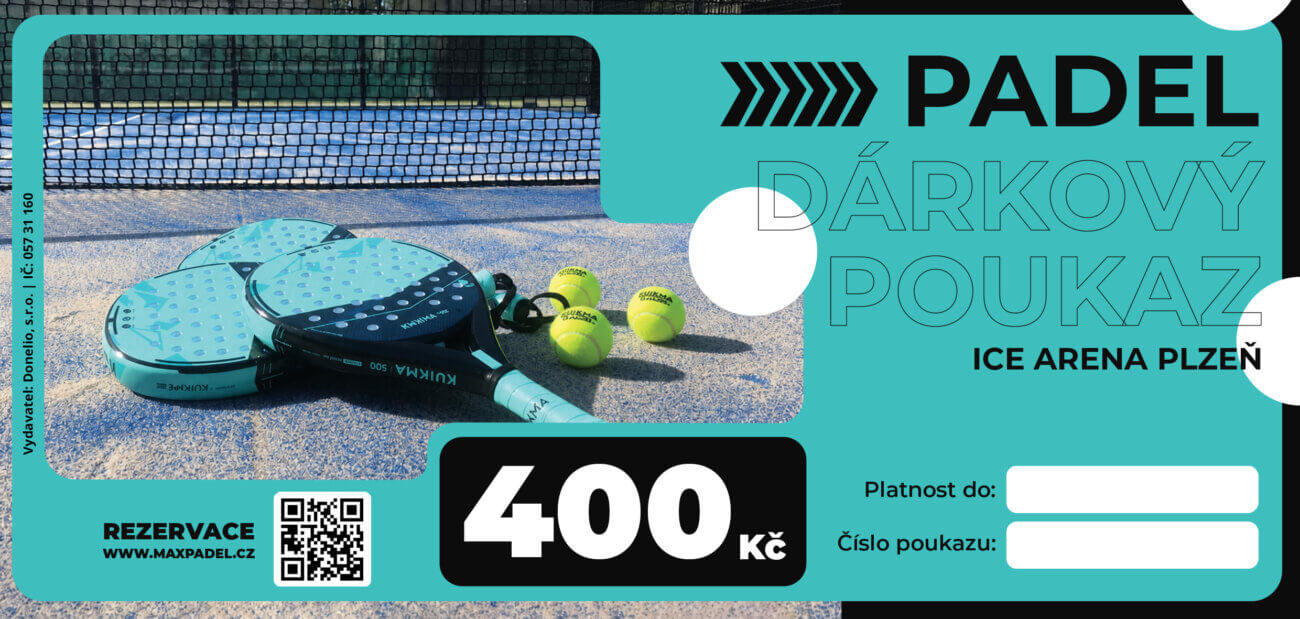 Padel na kurtech Ice Arena Plzeň